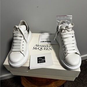 Alexander McQueen Classic White Lace-Up Sneakers